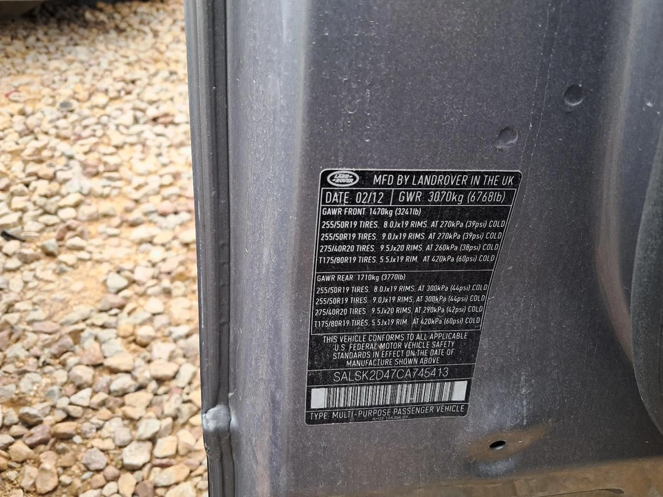 Used Front Left Fender fits: 2012 Land rover Range rover sport Front Left Grade Foto 4 de 4