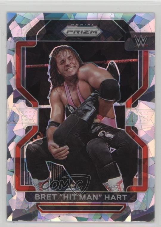 2022 Panini Prizm WWE Ice Prizm Bret Hart Bret Hit Man Hart #198 17x6