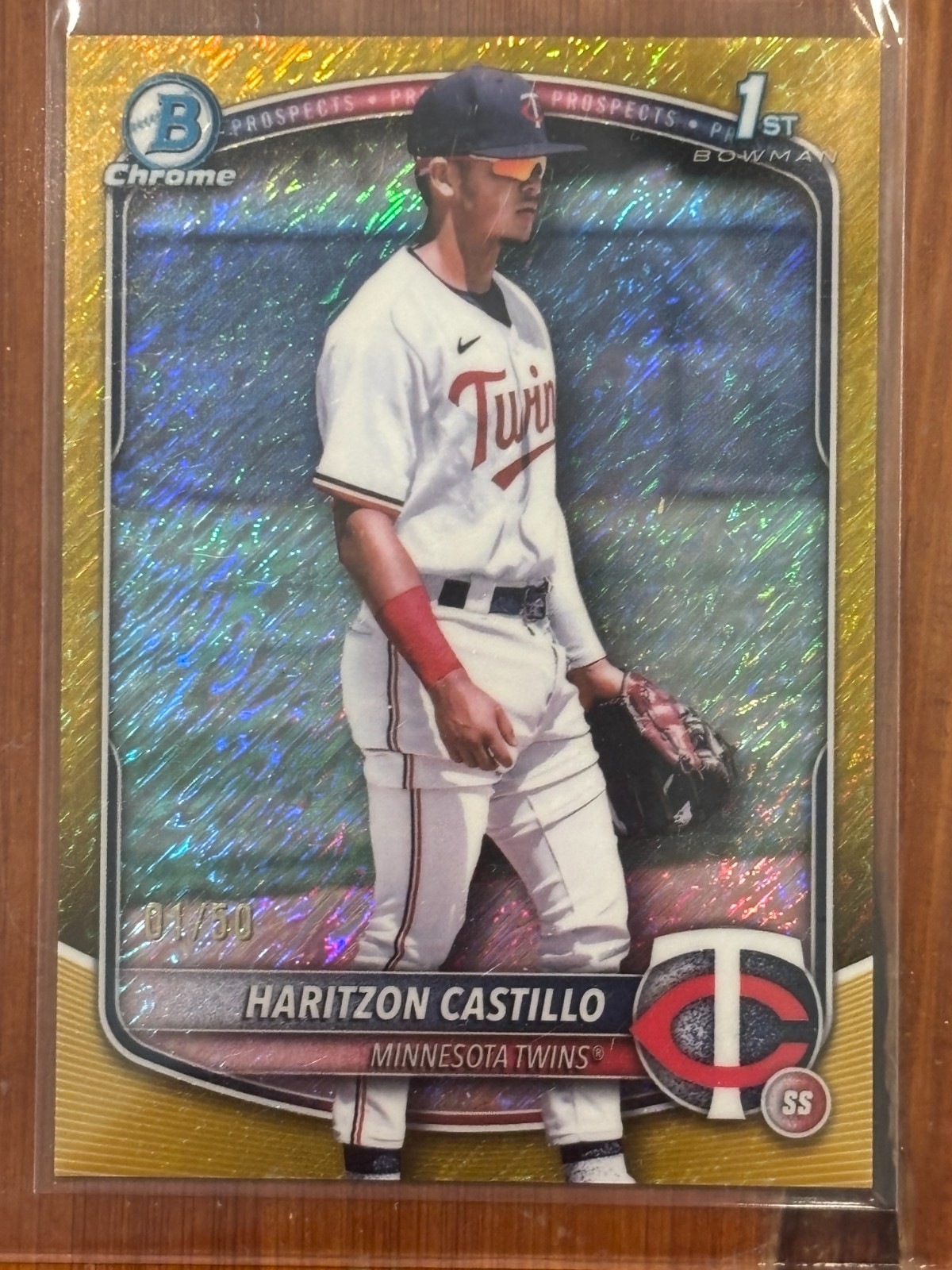 2025 Bowman Chrome Haritzon Castillo  #BCP-161 Gold Shimmer 01/50