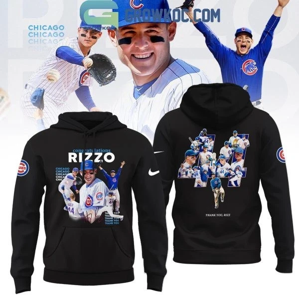 Chicago Cub Congratulations Anthony Rizzo Retirement Thank You Memories Hoodie