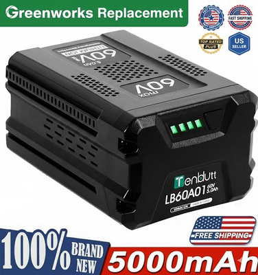 #ad #ad 60V 5.0Ah Replacement for Greenworks Pro 60v Battery LB6051 LB604 LB602 B6025 $82.99