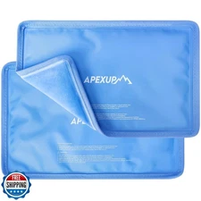 APEXUP Gel Ice Packs for Injuries Reusable, Flexible Double Sided Cold Packs 