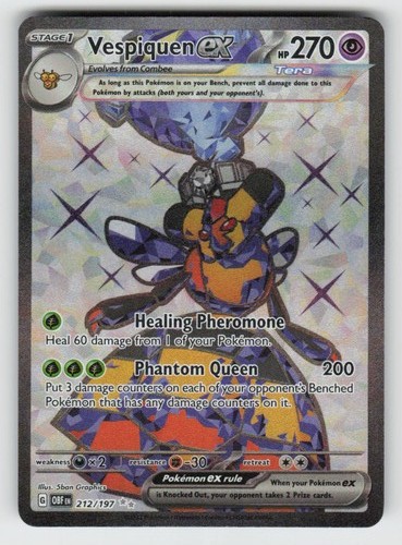 Vespiquen ex 212/197 Ultra Rare Obsidian Flames Near Mint