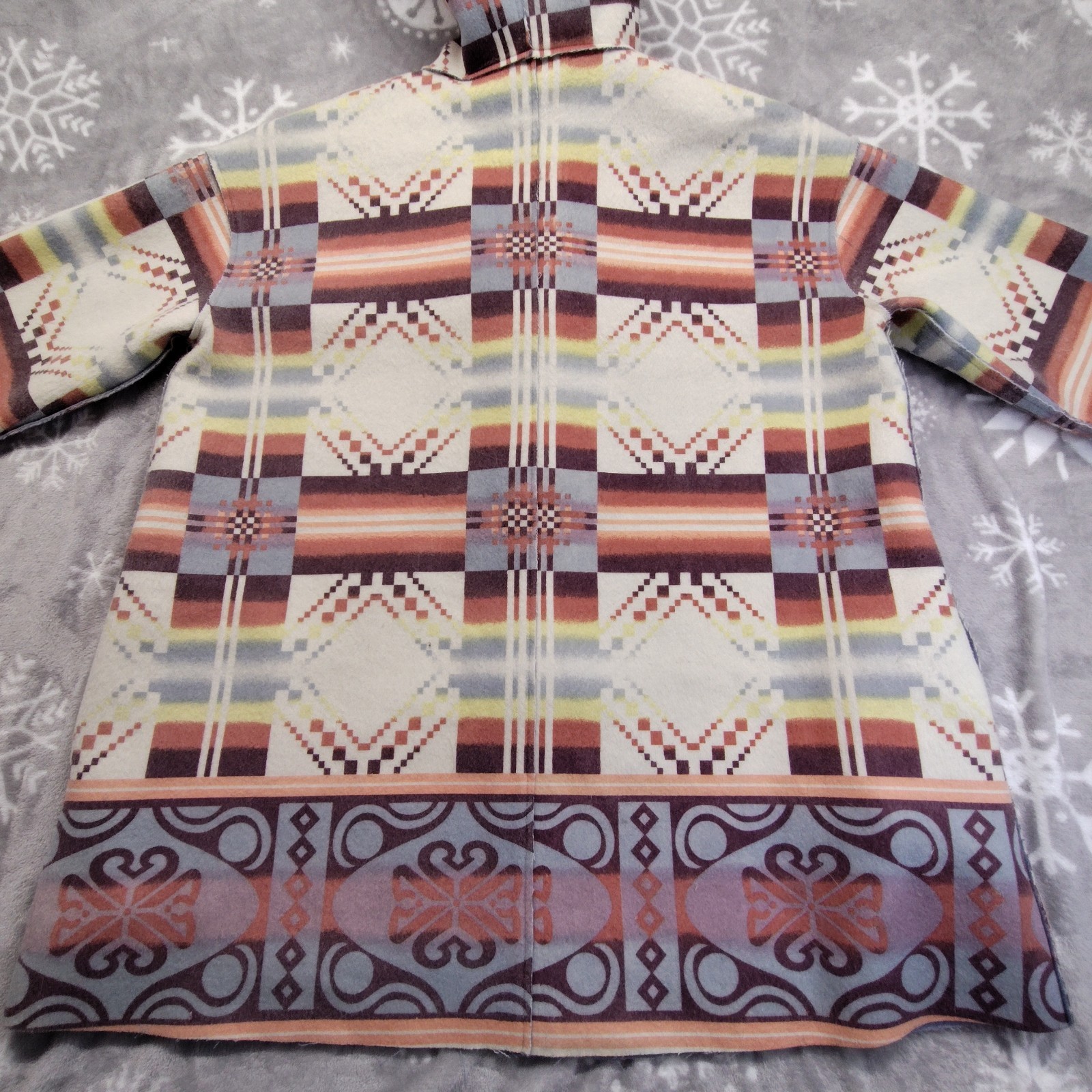 Sundance Southwest Toggle Wool Blend Blanket Coat… - image 9