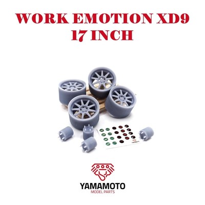 Yamamoto 1/24 Work Emotion XD9 17'. Adapters and Decals