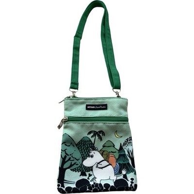 Moomin Crossbody Bag Canvas Green 6x8 
