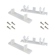 Tenn-Tex False Front Clips for Kitchen Cabinets or Sink Drawers 1 Set, White