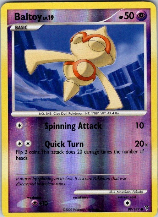 Baltoy 89/147 Common Supreme Victors Pokemon Reverse Holo Damaged