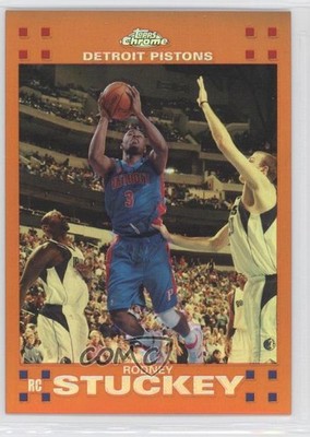 2007-08 Topps Chrome Orange Refractor 140/199 Rodney Stuckey #114 Rookie RC 0b9