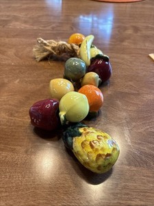 VTG Ceramic Tropical Fruit On A Rope( T65)
