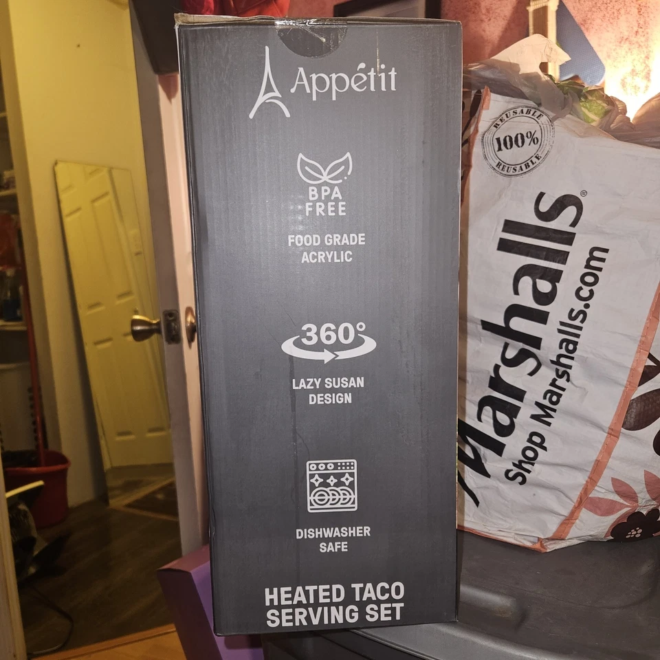 Appétit Heated Taco Serving Set with Ceramic Center Pot - Image 2 of 3