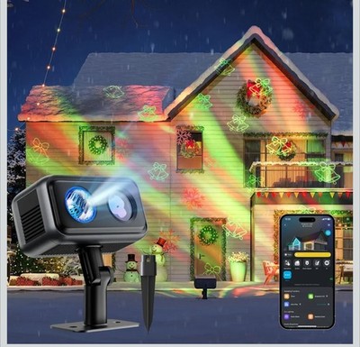 Govee Outdoor Projector Light, Upgraded Aurora Star Projector with 16 RGB. READ!