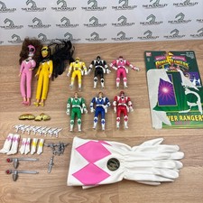 Vintage MMPR Power Rangers Lot Auto Morphin Figures Dolls Accessories Bandai 90s