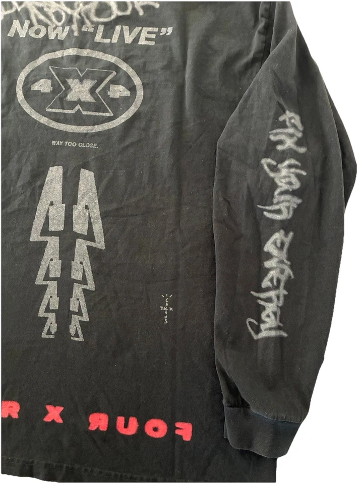 Travis Scott Long Sleeve Shirt XL Black 4x4 Fix Your Energy NEW *missing print - Image 3 of 4