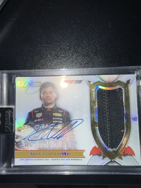 Max Verstappen Topps Dynasty 2025 1/5 Suit Zipper Autogrammkarte