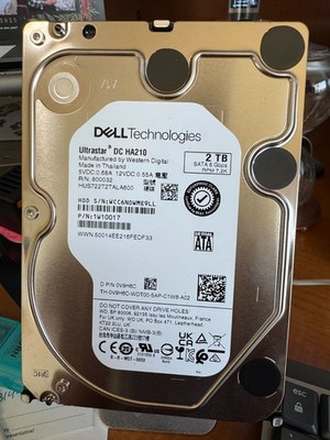 Dell 2TB 3.5'' SATA 6Gb/s 7200RPM Ultrastar DC HA210 HDD (0V9H6C)