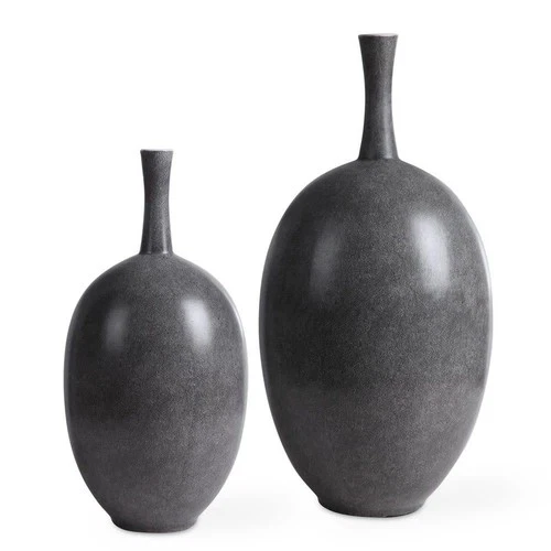 Uttermost 17711 Riordan 19-3/4" Tall Ceramic Vase - Set of 2 - White - Picture 1 of 5