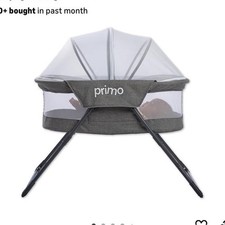 Primo Cocoon Deluxe Folding Bassinet Heather Gray Removable Mesh Canopy