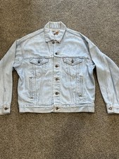 Vintage Levi s 70507 Denim Trucker Jacket Size L Made in USA Light Wash