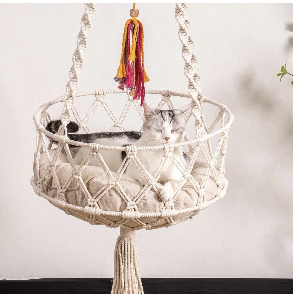 Kitty Cat Hammock Bed W/Hanging Kit Indoor Outdoor NEW