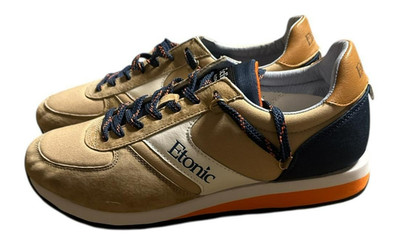 Etonic Kilometro Mix Herren Sneaker Freizeitschuhe Beige / Blau Gr. 44