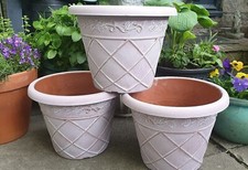 PAIR  2   LARGE 46CM TERRACOTTA CLAY Colour Tree Plant Pot Garden Flower Planter