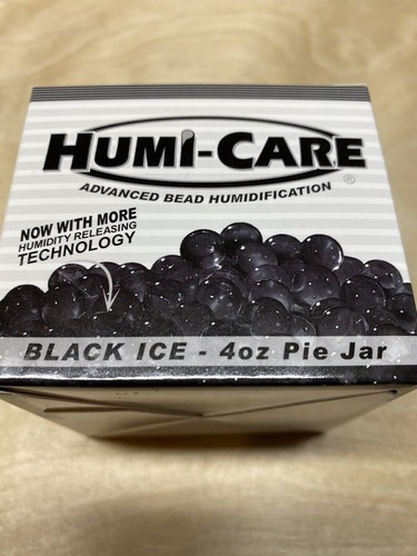 HUMI-CARE Black Ice Cigar Humidor Humidification Beads - 4 oz 4 Piece Pie Jar - Picture 5 of 12