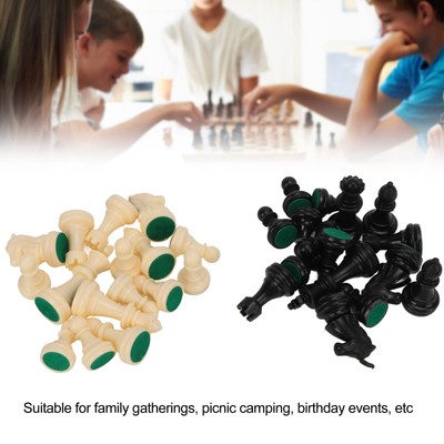 Chess Pieces Plastic Chess Pieces Only 65MM Height Chessmen For Family ZO