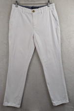 Tommy HIlfiger sz 6 Hampton Cuffed Chino Straight Leg Pants white stretchy 1621