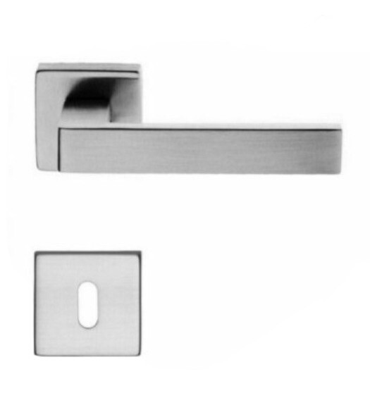 MANIGLIA ASTI RSQUADRATA 1COPPIA FORME FROSIO BORTOLO ART.A0254 C02 CROMO SATINA