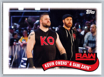 2018 Topps Heritage WWE Kevin Owens & Sami Zayn Tag Team Insert #TT-11