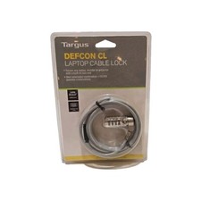 Targus Defcon CL Cable Lock For Laptop, Monitor or Projector Model PA410U Gray