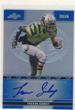 TREVON SIDNEY 2016 Leaf Metal US Army All American Blue AUTO /39 ILLINOIS WR