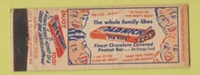 Matchbook Cover - Old Nick Candy Bar Bit O Honey Full Length