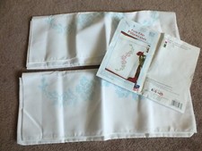 Jack Dempsey Stamped Cross Stitch Pillowcase Set 2 Floral Opened Unfinished