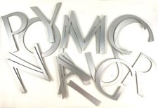 Vintage Industrial Aluminum Letters 8 inch Tall for Wall Art Initials Salvaged