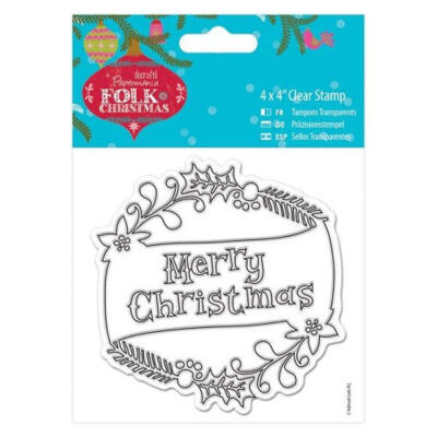 Merry Christmas - Clearstamp / Stempel von doCrafts Papermania (PMA 907951)