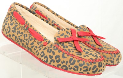 leopard moccasin slippers