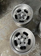 Pair Vintage Anson Sprint 14x7 Aluminum Slot Mag Wheel 5 X 4 34 Gm Pattern Rim