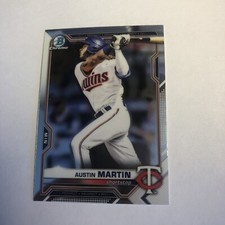 2021 Bowman Draft Chrome Base #BDC-19 Austin Martin - Minnesota Twins