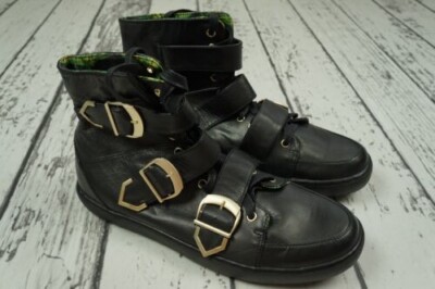 NEW VERSACE H&M SHOES SNEAKERS BOOTS BIKER HIGH SIZE 41 US 8 100% AUTHENTIC