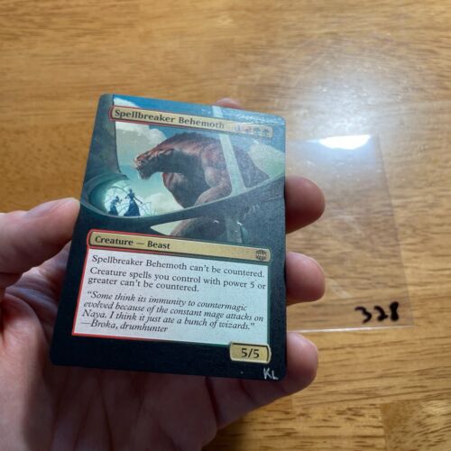 🔥🌳 Spellbreaker Behemoth Borderless Altered Art - Hand Painted ARB See Pix 328 - Picture 4 of 4