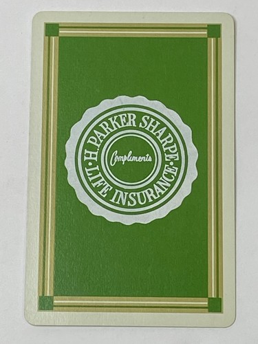 Vintage Parker Sharpe Hi-Life Insurance Single Swap Playing Card PC121 - 第 1/2 張圖片