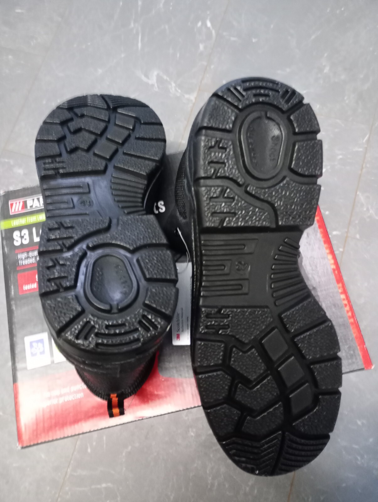 PARKSIDE S3 LEATHER SCOTCHLITE WATERPROOF SAFETY BOOTS SIZE UK 9 EUR 43