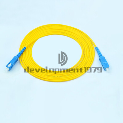SC UPC to SC UPC Simplex 3.0mm PVC Single Mode Fiber Patch Cable Jumper 50M