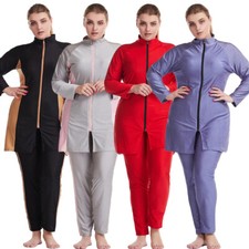 3pcs Women Muslim Swimsuits Burkini Islamic Arabic Swimwear Suit Hijab Beachwear