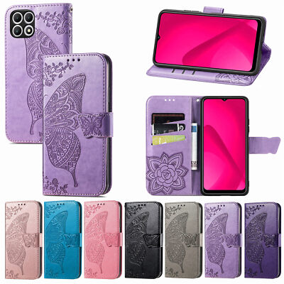 Rugged Magnetic PU Leather Glossy Case Cover For T-Mobile REVVL 7 Pro 5G