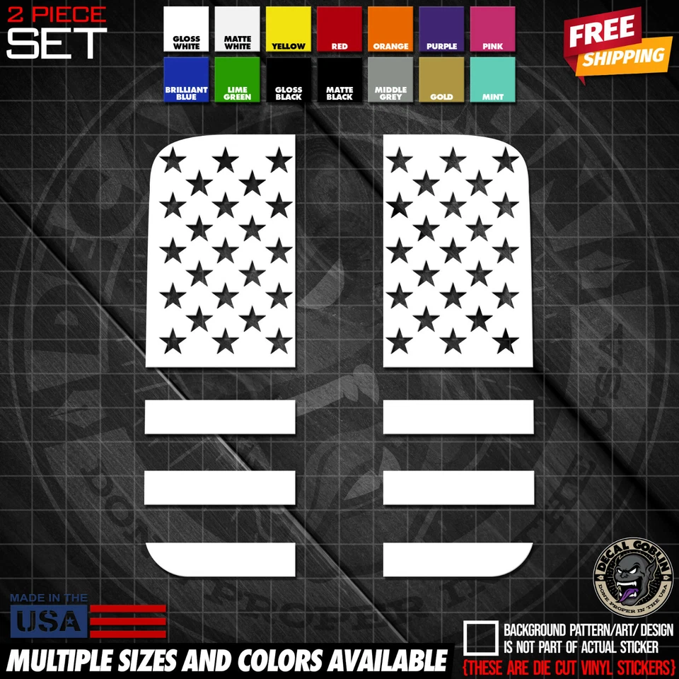 Pegatinas de vinilo calcomanía gráficos para Jeep se adapta a Gladiator Wrangler JL JT 2018+ EE. UU. Foto 2 de 4