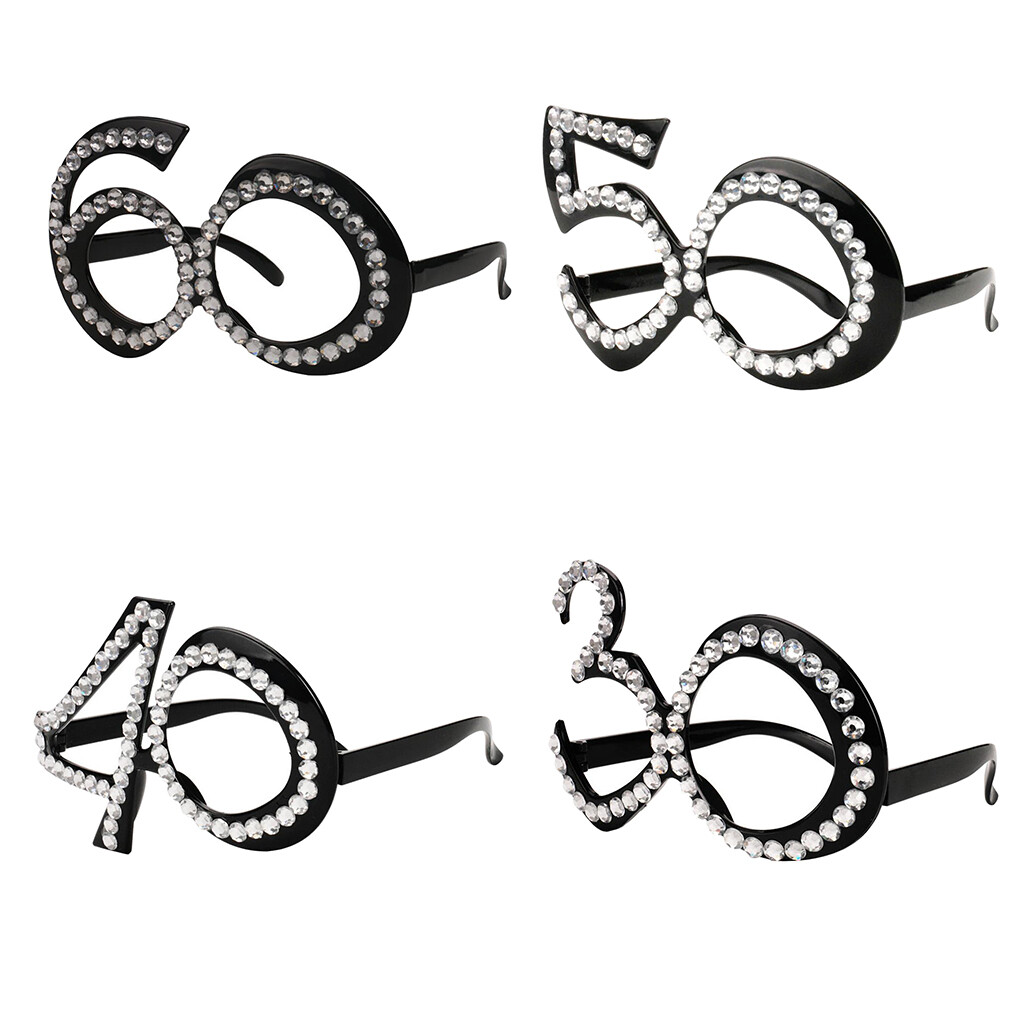 30th -60th Birthday Glasses Wedding Anniversary Sunglasses Funny Photo Props