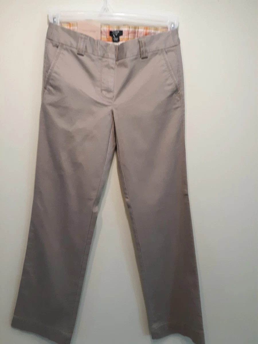 J. Crew stretch city fit women size 0 regular tan khaki pants NWT